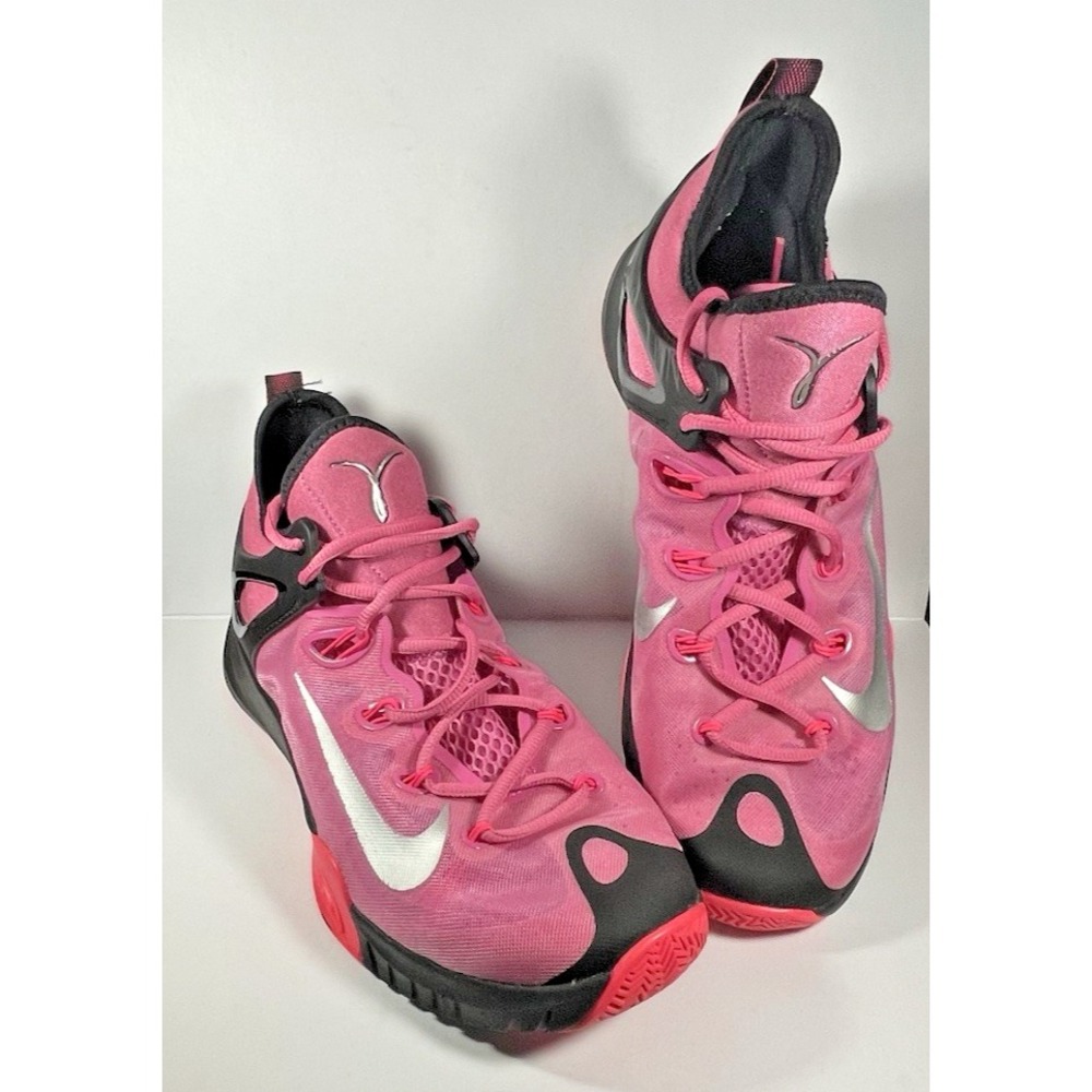 Nike Basketball Shoes-Pink & Black-Men's US Size 9.5-Zoom HyperRev Sneakers